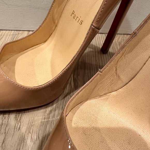 Christian Louboutin Nude Patent Pigalle 120mm Pumps size 7 - Picture 7 of 12